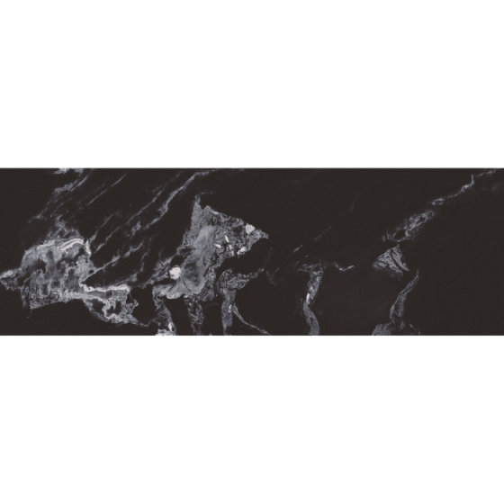 Keros Broussard Negro 30×90 μαύρο glossy πλακάκι τοίχου